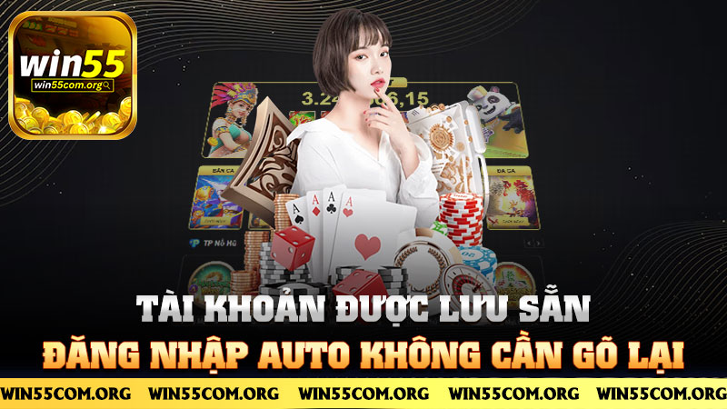 Tài khoản được lưu sẵn, đăng nhập auto không cần gõ lại